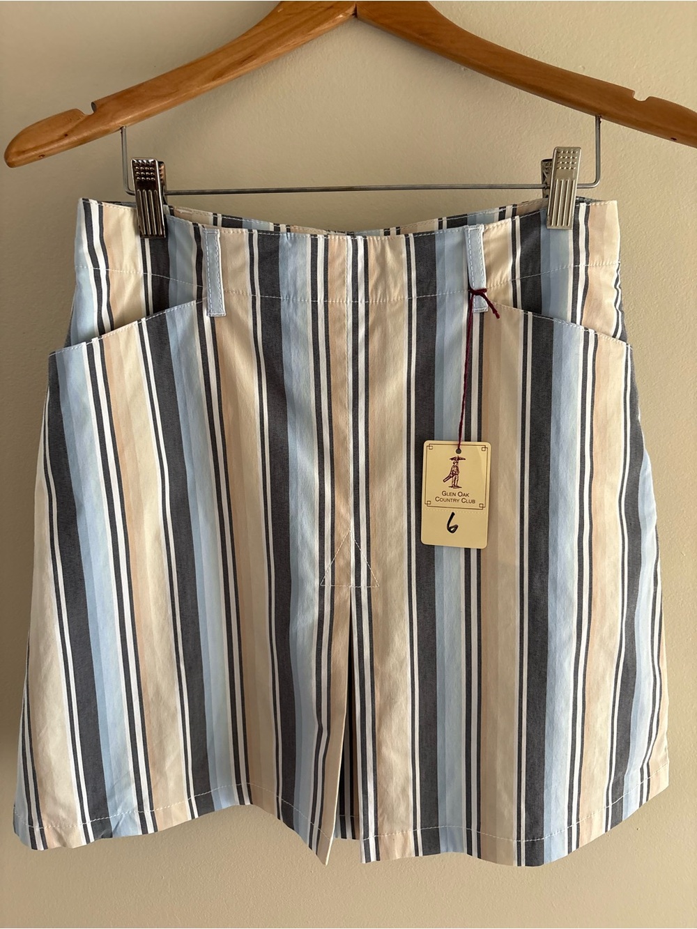 Chervò multi-colored striped golf skort